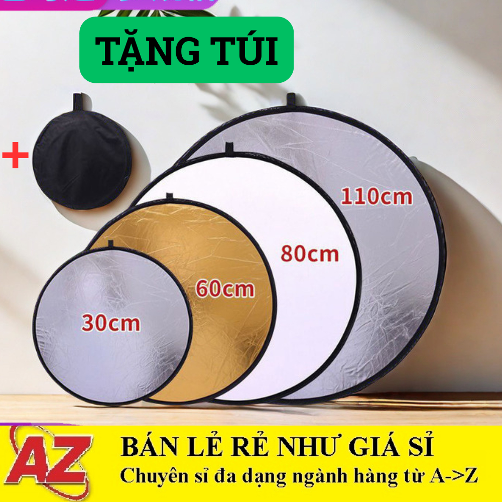 Tấm Hắt Sáng 2in1 Tròn, Miếng Hắt Sáng 2 Trong 1 Chụp Ảnh Chuyên Nghiệp