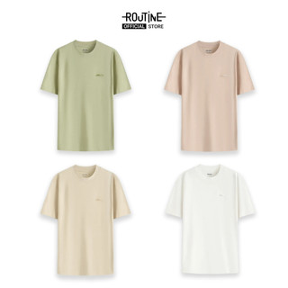 Áo Thun Vải Cotton Nhãn Trang Trí Form Regular - Routine 10S25TSS002