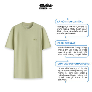 Áo Thun Vải Cotton Nhãn Trang Trí Form Regular - Routine 10S25TSS002