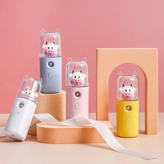 Máy phun sương tạo ẩm nano mini hình con bò sữa