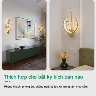 Đèn dán tường 3 màu đèn trang trí phòng ngủ đèn ngủ decor đèn gắn tường