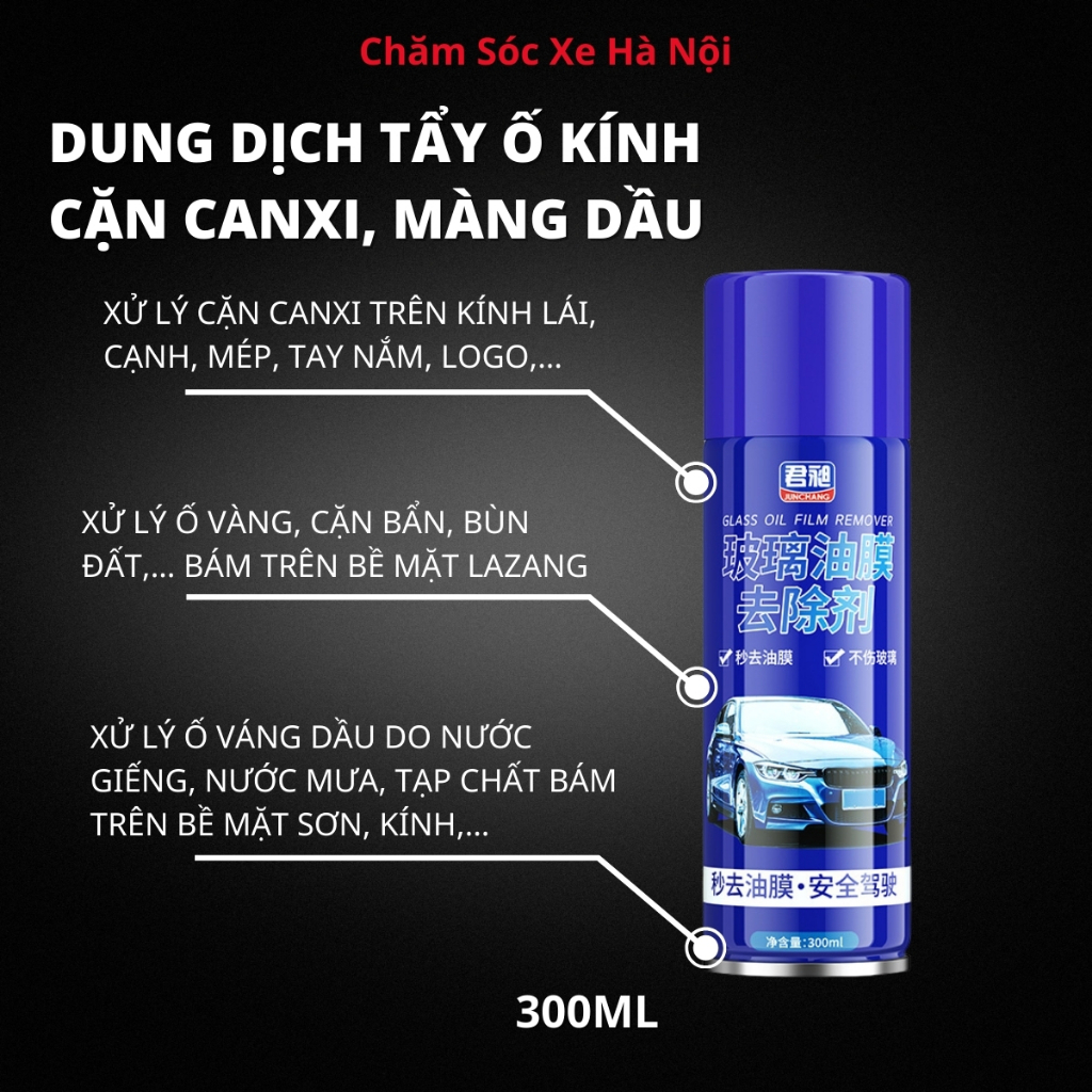 Combo Tẩy Màng Dầu & Rửa Kính Ô Tô K-CLEAN – Làm Trong Kính, Sạch Dầu Bụi Chỉ Trong 1 Bước | Tặng Khăn Lau Cao Cấp