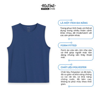Áo Tanktop Thể Thao Nam Sát Nách Trơn Form Fitted - Routine 10S25TTOA001