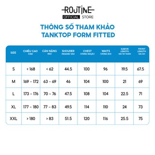 Áo Tanktop Thể Thao Nam Sát Nách Trơn Form Fitted - Routine 10S25TTOA001