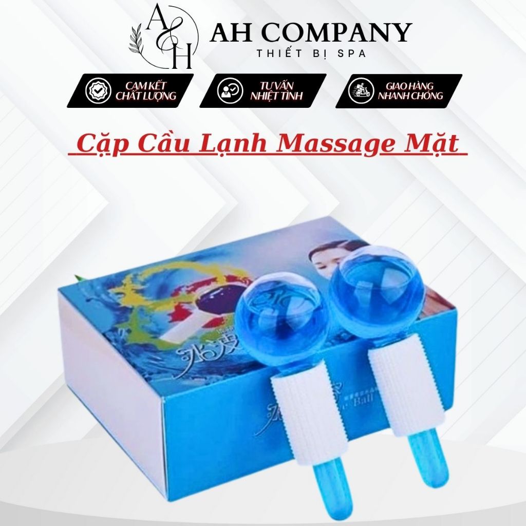 Cặp Cầu Lạnh Quả Cầu Massage Giúp Se Khít Lỗ Chân Lông, Hấp Thụ Dưỡng Chất Cho Da