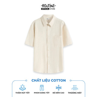 Áo Sơ Mi Tay Ngắn Nam Vải Texture Form Regular - Routine 10F25SHS006