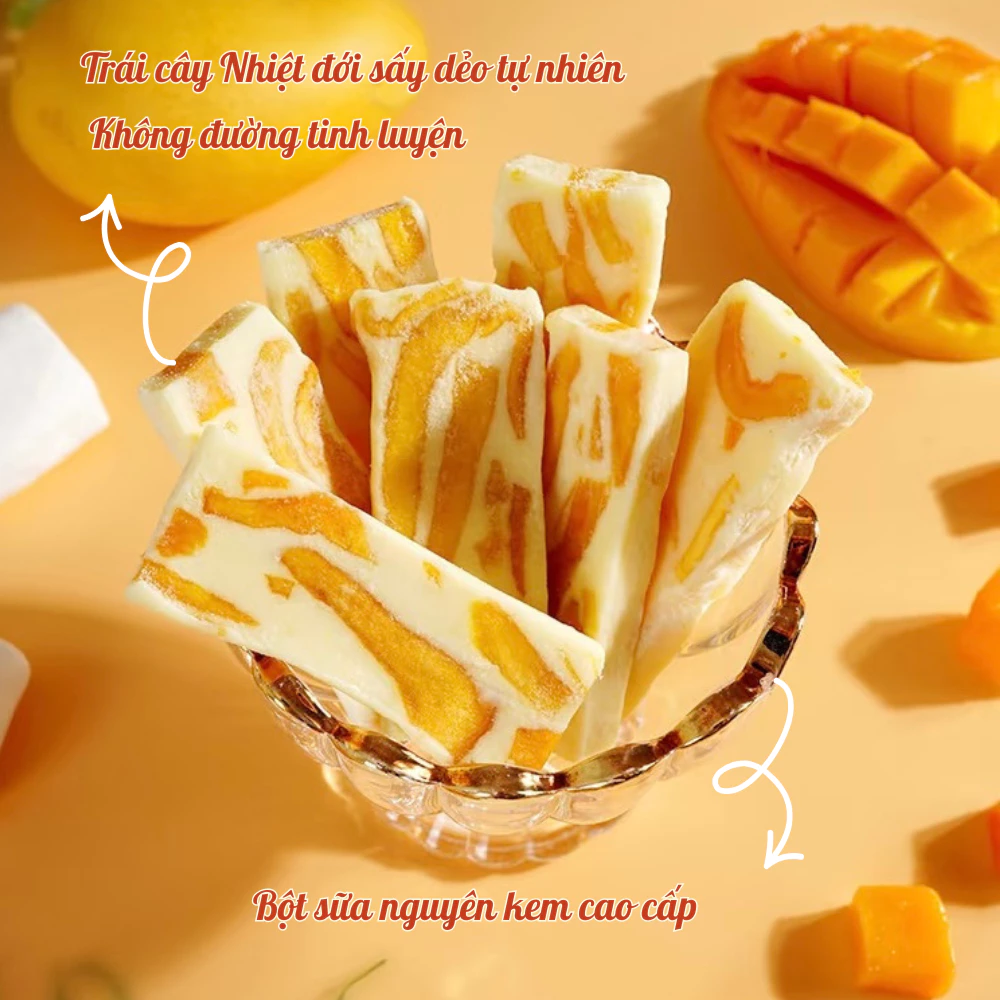 Bánh sữa hoa quả nhiệt đới Baker Baking ít đường, thơm sữa ăn vặt Healthy  Bánh kẹo tết A Leaf Foods