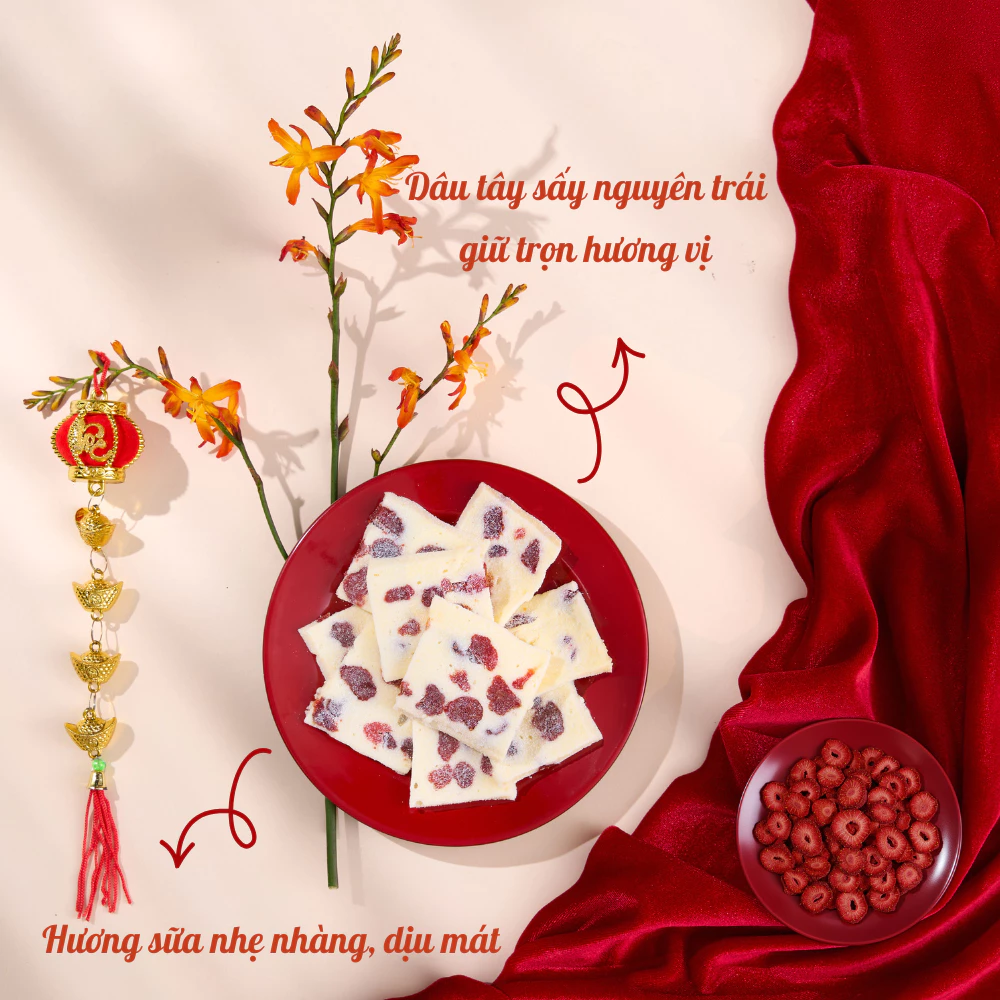 Bánh sữa hoa quả nhiệt đới Baker Baking ít đường, thơm sữa ăn vặt Healthy  Bánh kẹo tết A Leaf Foods
