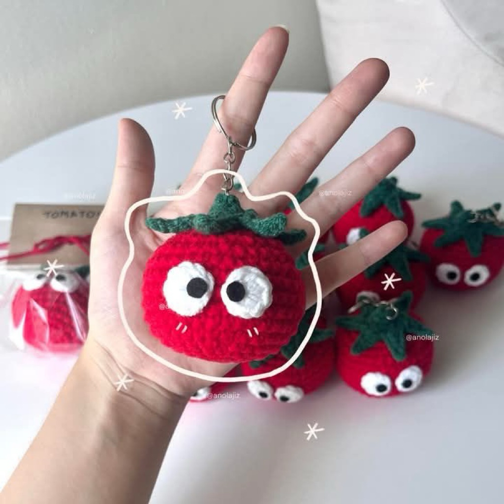 Móc khoá rau củ quả hanmade bằng len