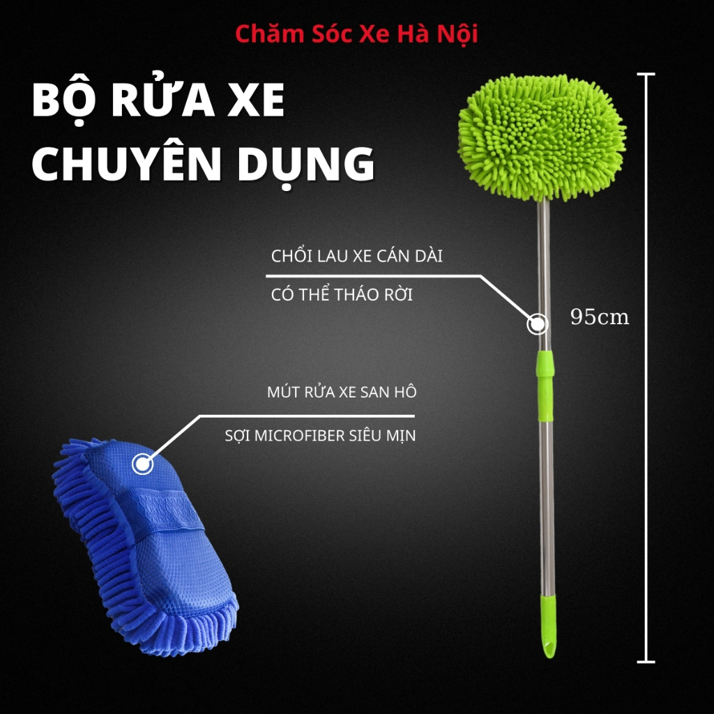 Combo 10 Món Rửa Ô Tô Đa Năng – Bộ Dụng Cụ Rửa Xe Hơi Tại Nhà Kèm Nước Rửa Xe K-Wash