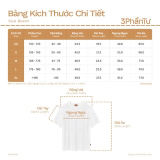 3PhầnTư - Áo Thun Trơn Nam Nữ Form Regular Tay Ngắn 100% Cotton Mềm Thấm Hút - TTSM24003