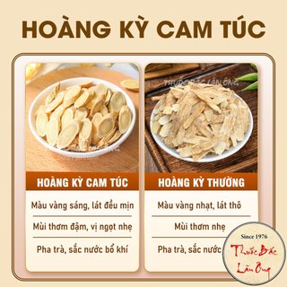 Hoàng kỳ cam túc khô 1kg, thái phiến đẹp, vân tròn, dùng pha trà, hầm canh, tốt cho sức khỏe