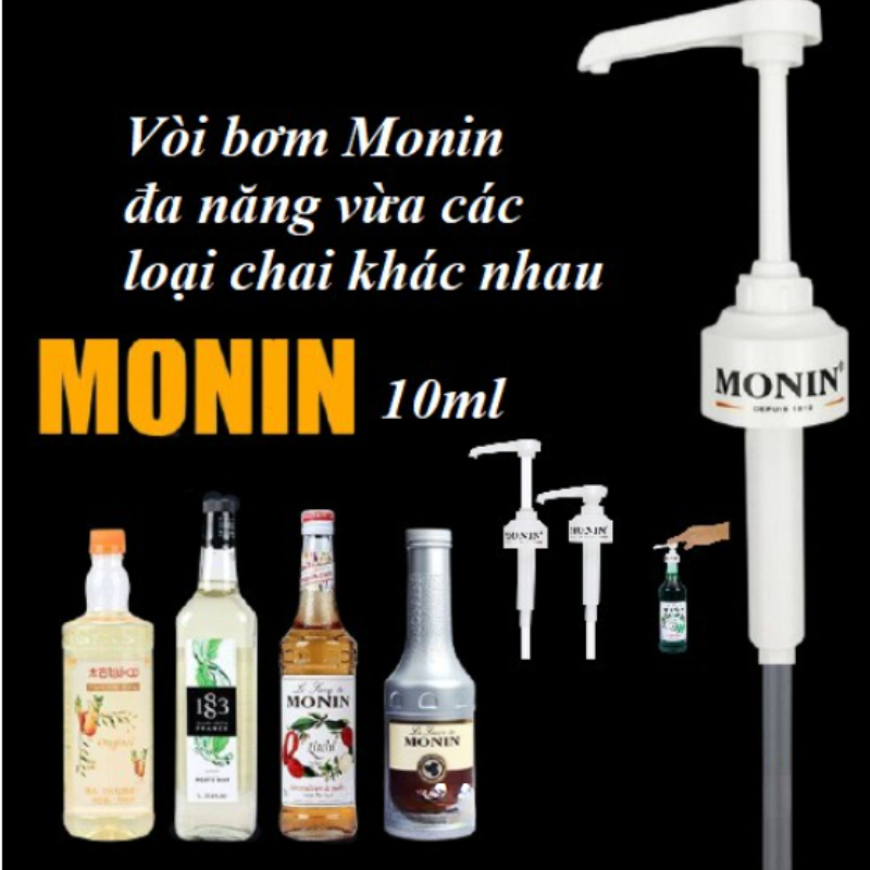 Vòi Bơm (Pump) Siro Monin Loại Nhấn 10ml, Vòi bơm đa năng chất liệu bền, Dụng cụ dành cho pha chế
