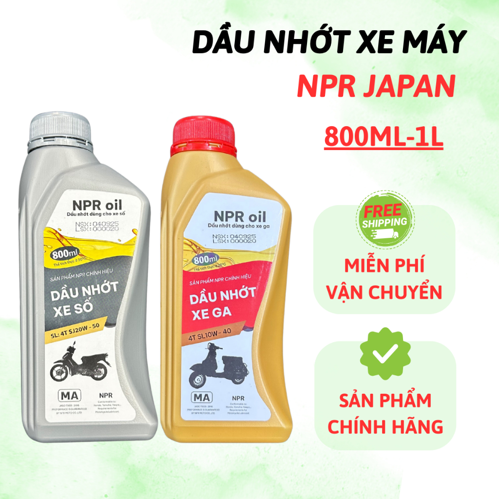Nhớt xe máy - Nhớt xe tay ga, xe số - Dầu nhớt xe máy chính hãng NPR ...