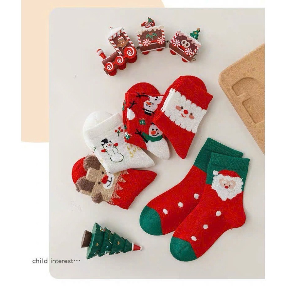 ất noel cho bé từ 1-12 tuổi BUBY KID FASHION T01 chất liệu len cotton hoạ tiết giáng sinh ấm áp
