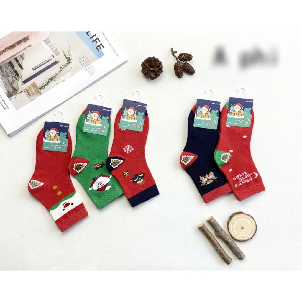ất noel cho bé từ 1-12 tuổi BUBY KID FASHION T01 chất liệu len cotton hoạ tiết giáng sinh ấm áp