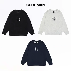 Áo Sweater Cổ Tròn Nam Nữ GUDO Form Suông Vải Nỉ 2 Da 3 Màu Đen Xám Xanh Than S11