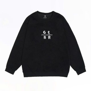Áo Sweater Cổ Tròn Nam Nữ GUDO Form Suông Vải Nỉ 2 Da 3 Màu Đen Xám Xanh Than S11