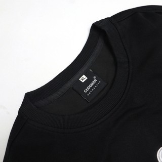 Áo Sweater Cổ Tròn Nam Nữ GUDO Form Suông Vải Nỉ 2 Da 3 Màu Đen Xám Xanh Than S11
