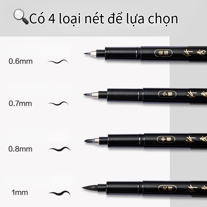 Bút Thư Pháp Chữ Hán Deli – Có Thể Đổ Mực, Phù Hợp Luyện Viết