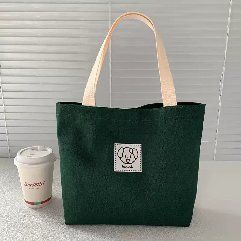 túi tote vải bố đựng đồ đi làm, đựng đồ bỉm sữa có khoá kéo vải bố chống nước tote gấu | BigBuy360 - bigbuy360.vn