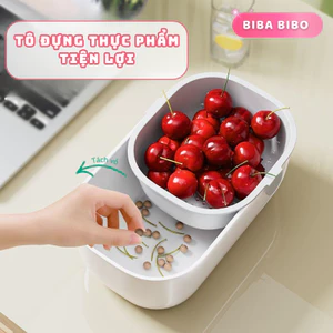 Hộp Đựng Hạt 2 Tầng Tiện Lợi – Tách Vỏ Tự Rơi, Dùng Khi Làm Việc/Xem Phim, Tiện Dụng Cho Người Lười bibabibo