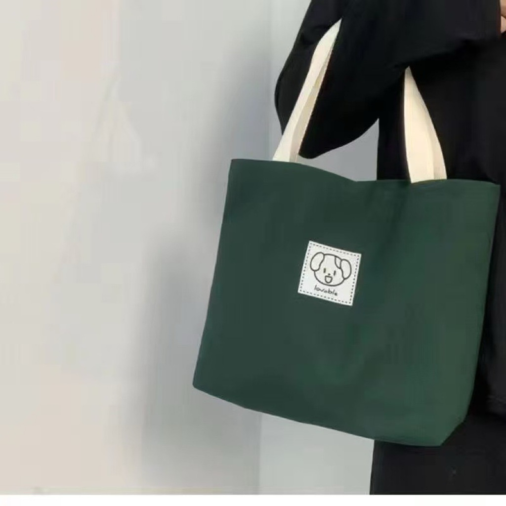 túi tote đi làm dễ thương vải bố chống nước nhiều màu tote gấu | BigBuy360 - bigbuy360.vn