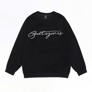 Áo Sweater Cổ Tròn Nam Nữ Form Suông Vải Nỉ 2 Da Thêu Chữ Phong Cách Mới S12