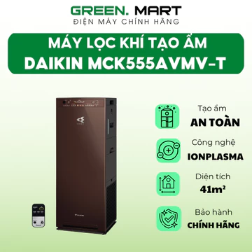 Máy lọc khí tạo ẩm Daikin MCK555AVMV 41m | Lọc không khí có điều khiển màng lọc hepa lọc bụi mịn