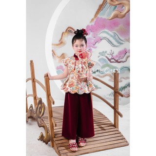 [ Tutuchan - Aó dài tết 2026 ] Aó dài Tường Lân thiết kế bé gái - TAD02