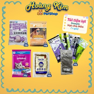 Hạt cho mèo SC - Whiskas túi tiện lợi 40g - 50g ( Sample ) Túi hạt du lịch ( làm quà tặng )