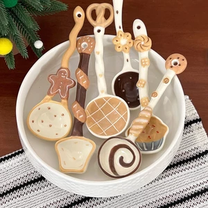🍞🥐 Thìa Gốm Hình Món Tráng Miệng Dễ Thương