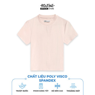 Áo Thun Nữ Tay Ngắn Trơn Form Fitted Cropped - Routine 10S25TSSW001