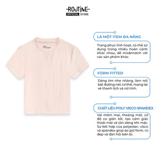 Áo Thun Nữ Tay Ngắn Trơn Form Fitted Cropped - Routine 10S25TSSW001