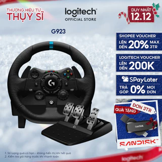 Vô lăng & bàn đạp chơi game Logitech G923 - Phản hồi lực TRUEFORCE, ly hợp kép, tay cầm bọc da