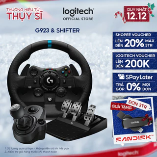 Combo Vô lăng bàn đạp chơi game Logitech G923 và Cần Số Logitech Shifter - Phản hồi lực TRUEFORCE 1000Hz
