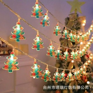 Đèn led hình ông già noel và người tuyết trang trí decor giáng sinh 3 mét 20 bóng