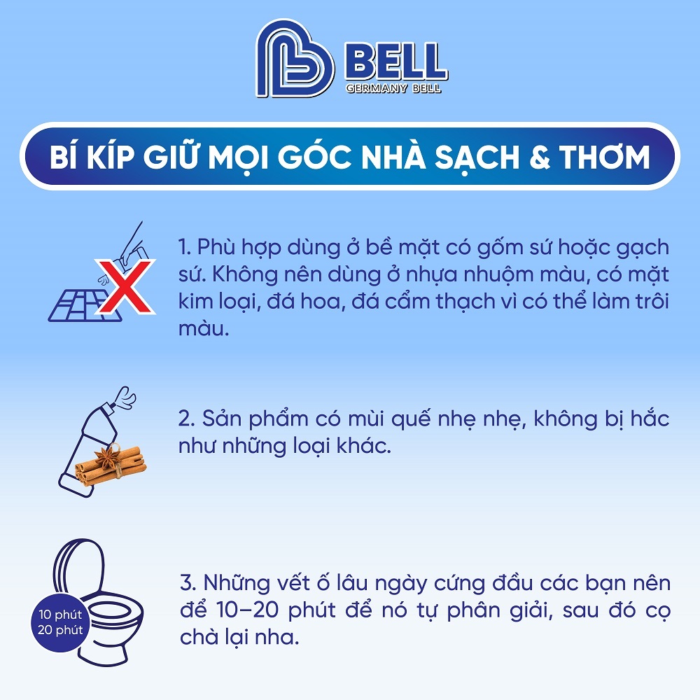 Thiết kế của Nước Tẩy Bồn Cầu Bbell Cao Cấp