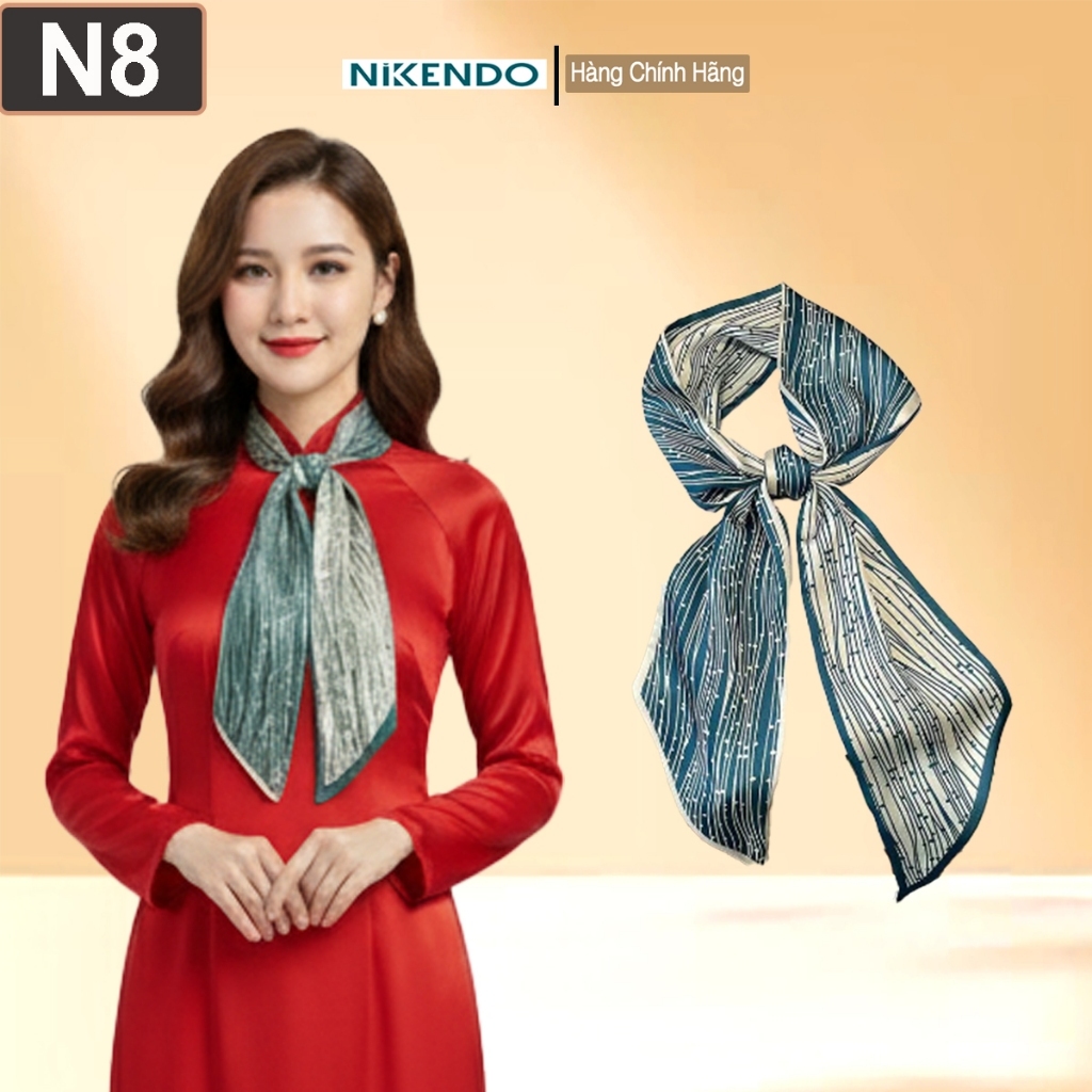 [Peinn] Khăn Quàng Lụa Dài 2 Đầu Vát Chéo - Phụ Kiện Thời Trang Nữ Tinh Tế Đa Năng KL7