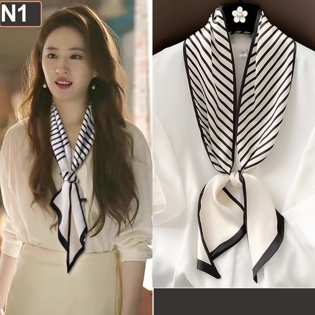 [Peinn] Khăn Quàng Lụa Dài 2 Đầu Vát Chéo - Phụ Kiện Thời Trang Nữ Tinh Tế Đa Năng KL7