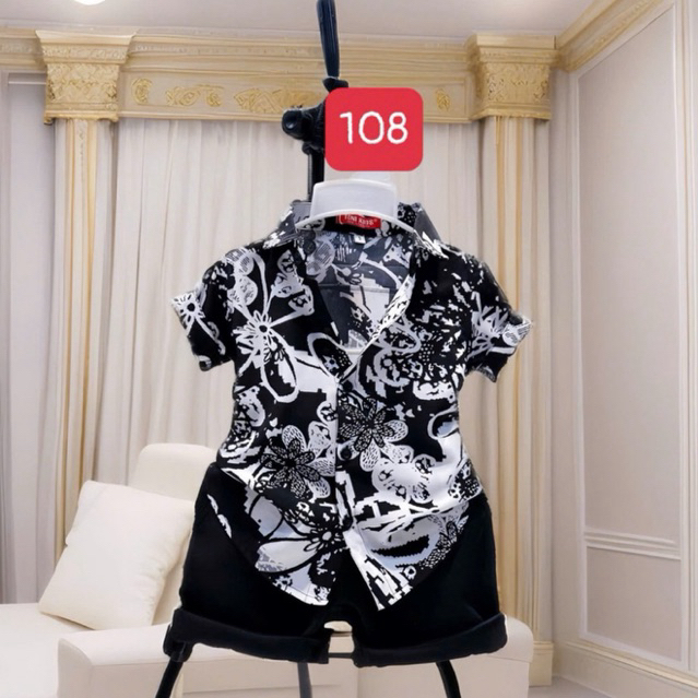 set sơmu hoạ tiết hoa lạ mắt cho bé 10kg-54kg TONIKIDS