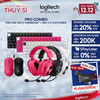 Combo Logitech G PRO Gaming Bàn phím Logitech G Pro X 60, Tai nghe G Pro X 2 Lightspeed, Chuột G Pro X Superlight 2