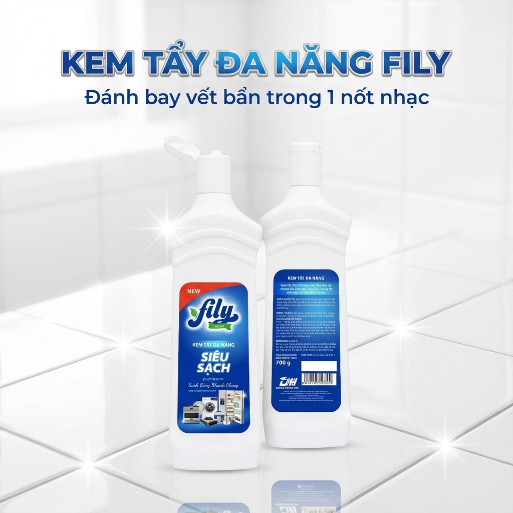Kem Tẩy Đa Năng Tẩy Làm Sạch Mọi Vết Bẩn 700ml Fily Chai Tẩy Nhà Bếp Phòng Tắm Đồ Dùng Đa Năng