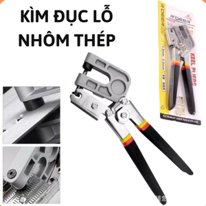 Kìm bấm lỗ nhôm Rdeer HR-613 độ dày 0,5mm-0,8mm,kìm bấm nối khung xương thạch cao,kìm đục lỗ ghép nối tôn,kìm bấm đinh