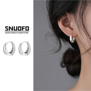 SNUOFO- Khuyên Tai Titan Đôi Nam Nữ Vòng Tròn Tinh Giản Chăm Sóc Lỗ Tai Cao Cấp Phong Cách Hàn Quốc