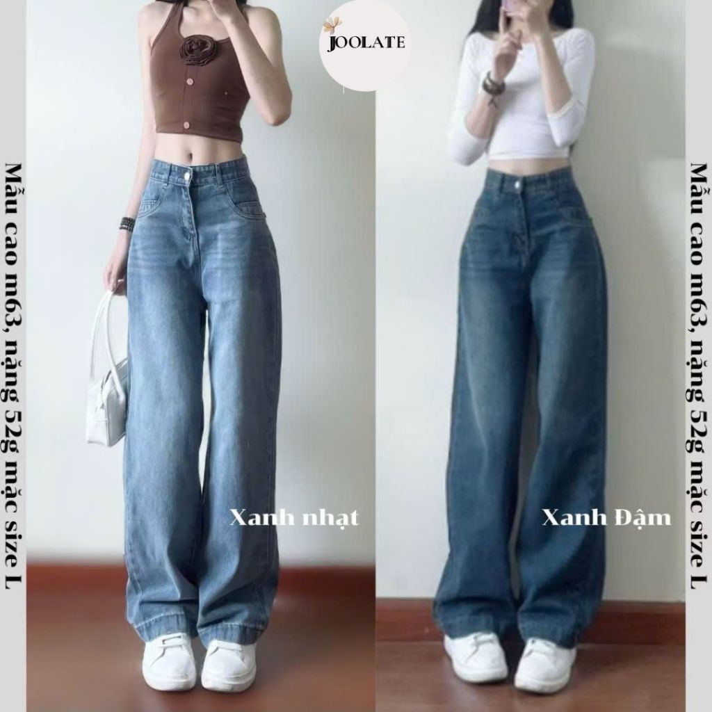 Quần Jeans Nữ Ống Suông Form Rộng Vừa Basic Trơn Joolate – Quần Dài Dáng Đứng Đi Học Đi Làm Mùa Hè