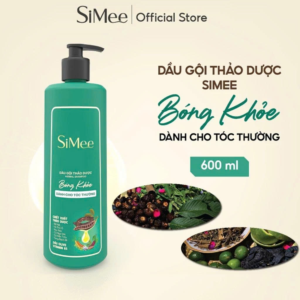 Dầu gội dưỡng tóc chắc khỏe Simee dung tích 200ml và 600ml - Dầu gội thảo dược giúp tóc mềm mại suôn mượt tự nhiên