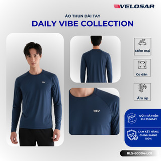 Áo Thun Nam Dài Tay Velosar RLS-60004 100% Polyester Siêu Nhẹ, Giữ Ấm, Co Giãn 4 Chiều