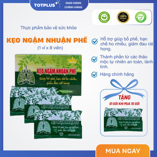 Kẹo ngậm nhuận phế Kingphar - vỉ 8 viên - Giúp bổ phế, hạn chế ho nhiều, giảm đau rát họng