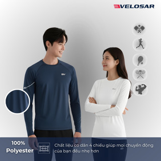Áo Thun Nữ Dài Tay Velosar RLS-20003 100% Polyester Siêu Nhẹ, Giữ Ấm, Co Giãn 4 Chiều